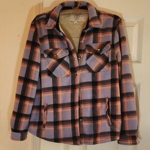 Plaid Sherpa-Lined Jacket